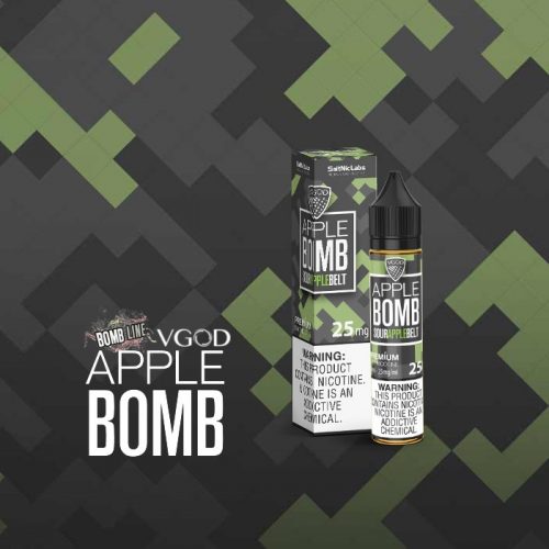 سالت نیکوتین APPLE BOMB ویگاد | طعم ملس و ترش پاستیل سیب سبز