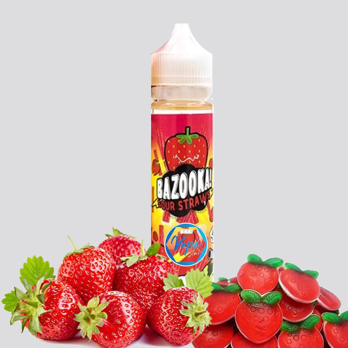 جویس پاستیل توت فرنگی بازوکا Bazooka Strawberry Sour Straws جویس پاستیل توت فرنگی بازوکا Bazooka Strawberry Sour Straws